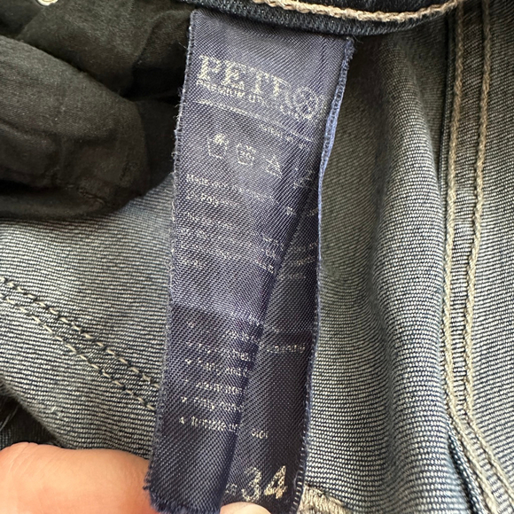 VTG Men's Petrol Grease Monkey Slim Straight Distressed Jeans Size 34 Blue Denim - Picture 8 of 10